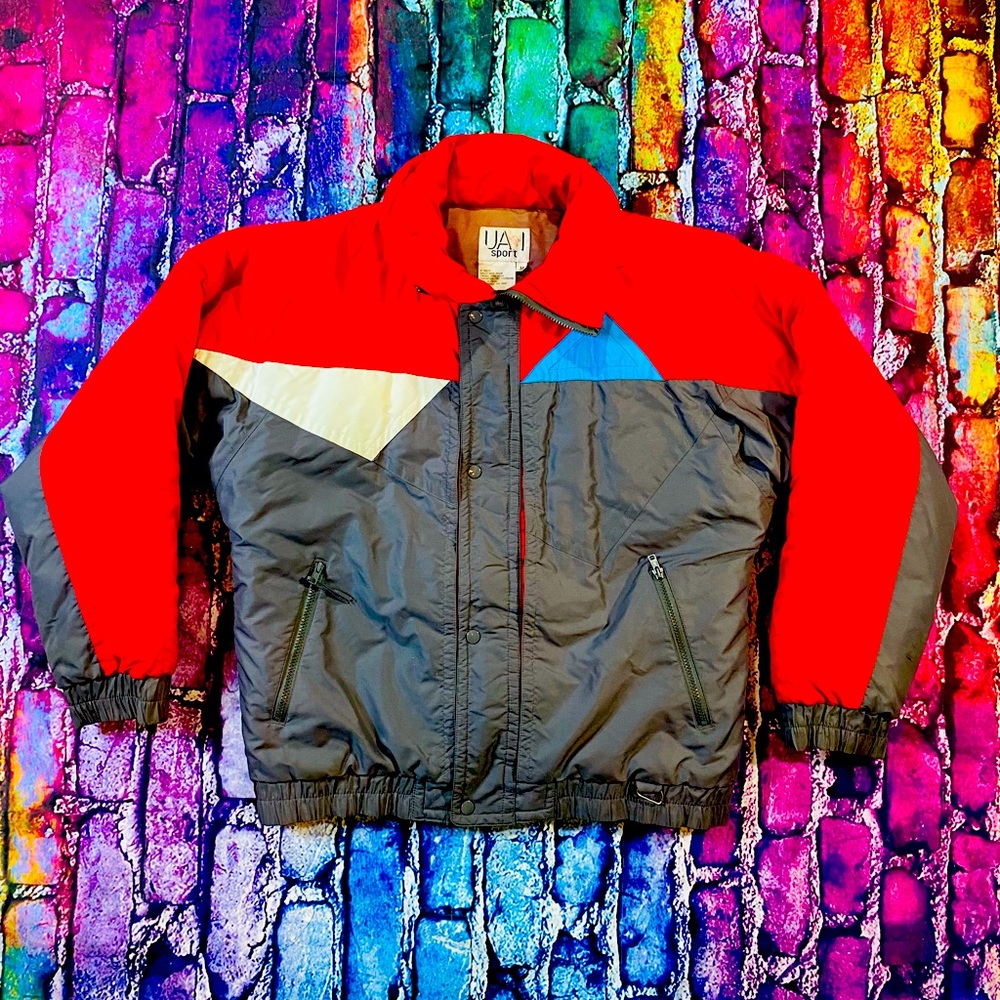 UAI Sport Vintage colorblock Men's Down Ski Jacket size Medium